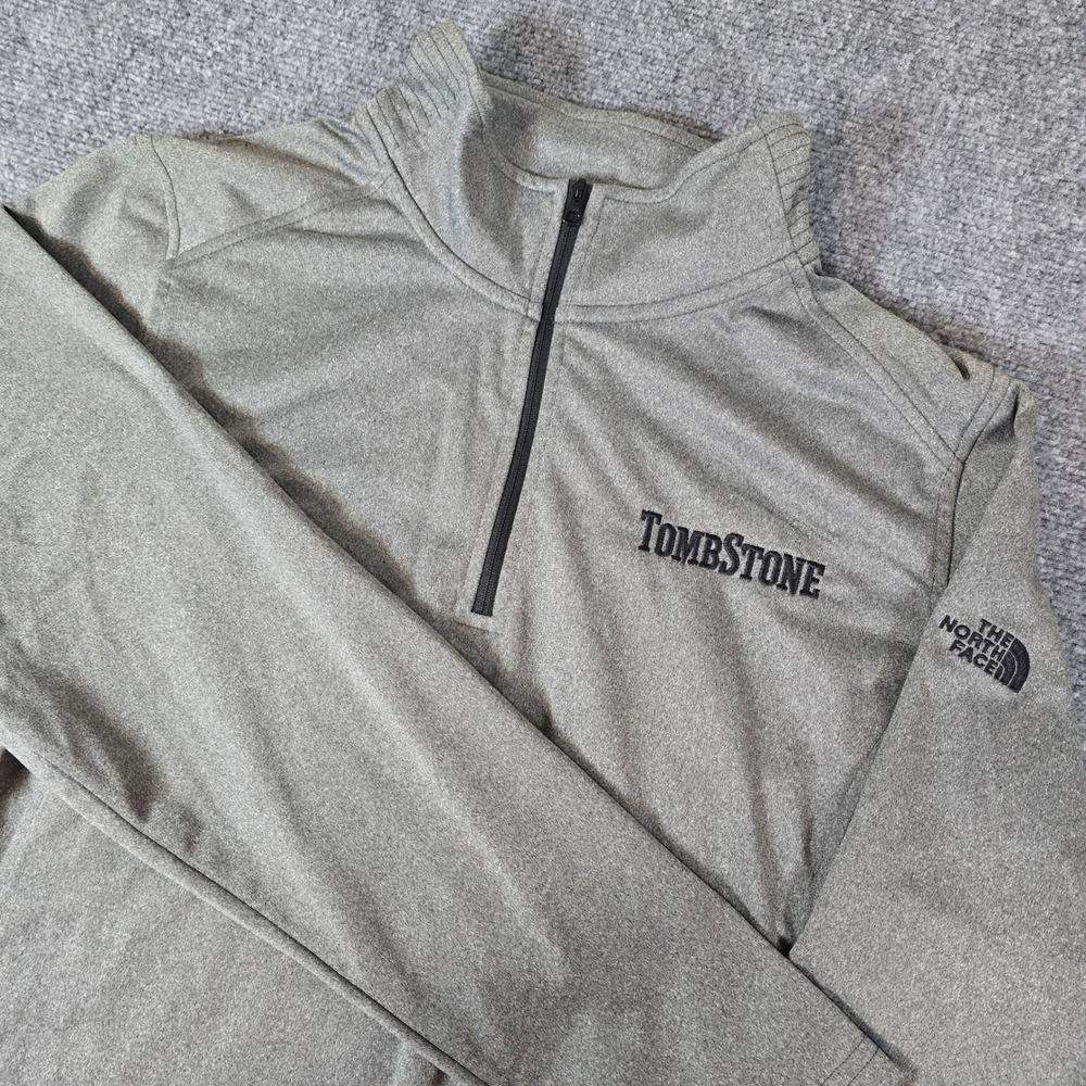 The North Face‎ Tombstone Pullover Womens XXL Gray 1/4 Zip Long Sleeve